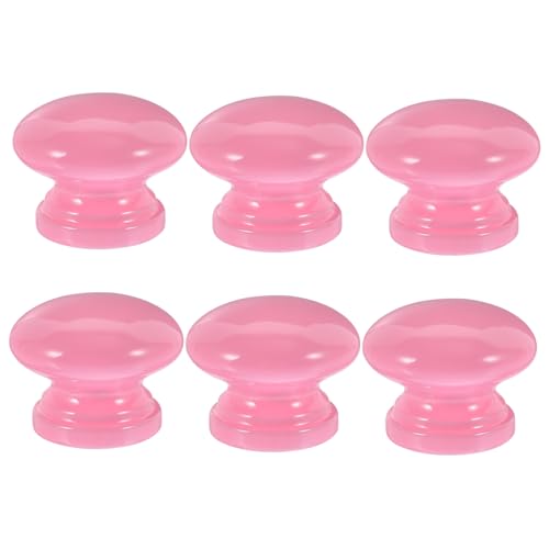 STOBAZA 6個 部屋向け耐摩耗木製取っ手 割れにくいキャビネットノブ カラフルで遊び心ある用家具ハンドル キッチン食器棚対応 交換用木製プ