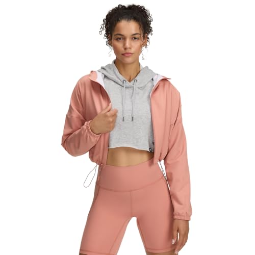 Under Armour Women's Unstoppable Woven Hooded Jacket, (696) Canyon Pink / / Canyon Pink, X-Small