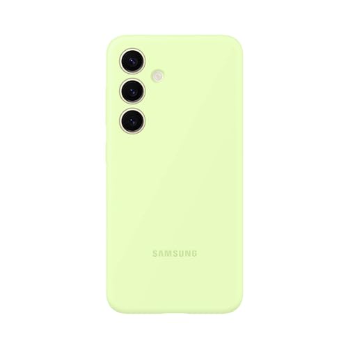 Image of SAMSUNG Galaxy S24 Silicone Phone Case, Protective Cover with Color Variety, Smooth Grip, Soft and Sleek Design, Snug Fit, US Version, EF-PS921TGEGUS, Light Green