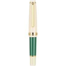 Extra Fine Nib Gold Clip Fountain Pen 0.38mm EF Ink Pen Mini Short Style Series 10.6cm Cute PensArmy Green,F Nib