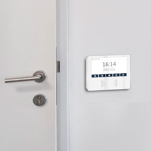 TimeMaster Web Starterset Office weiß, Zeiterfassungssystem für 10 Mitarbeiter, inkl. Software für Mitarbeiterverwaltung, Zeiterfassungsgerät mit RFID- und NFC- Leser und 10 Transponder 250913