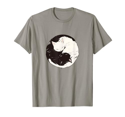 Cats Buddhism Cute Yin and Yang Cat Graphic Camiseta