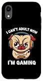 Kawaii Pug Play Games I Can't Adult Now I'm Gaming