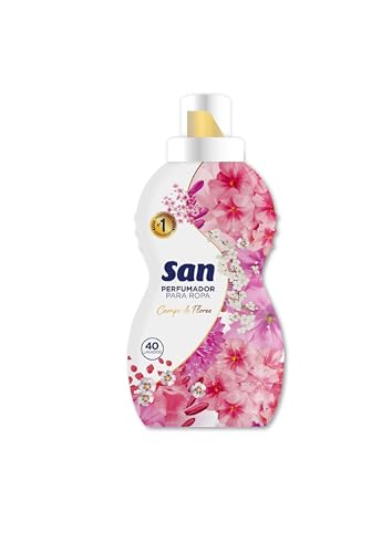 SAN | Perfumador Líquido Concentrado Ropa Lavadora | Fragancia Duradera Campo de Flores | 40 Lavados