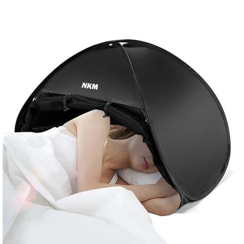 NKM Sleep Den Blackout Bed Tent,Perfect Blackout Curtains Alternative Like Slumber Pod,Suitable for Twin,Full,Queen and King Size,Also Apply to Bottom Bunk Bed Curtain or Top