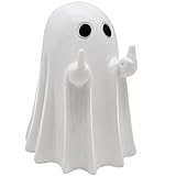 CHALAIR Middle Finger Ghost, Cute Ghost Statue, Halloween Ghost Decoration, Ghost Statue, Finger Ghost Sculpture, Humorous Desktop Art Piece, Home Decor