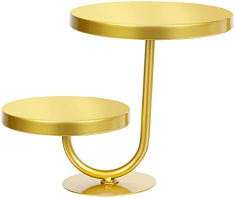 HOTOOLME Cake Stand 2-Tier Cupcake Stand Afternoon Tea Stands Serving Platters for Parties Wedding Cake Stand Gold Cake Stand Set 8/10 Inch