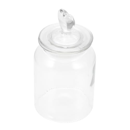 WEKADRIN Bocal Verre Avec Couvercle Pot Multifonction Pour Miel Bonbons Céréales Et Thé Rangement Transparent Pour Cuisine Et Snacks Contenant Hermétique Pour Aliments Secs
