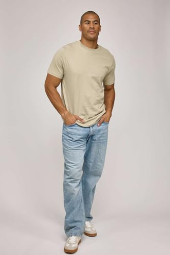 Real Essentials 5 Pack: Men’s 100% Cotton Hipster Curved Hem Droptail Tee – Premium Longline T-Shirts with Long Tail Drop Cut4