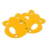 PRETYZOOM Junta Antihundimiento para Longboard de Aleación de Aluminio, Protector de Cubierta Panda Amarillo, 2 Piezas para Reparación y Soporte en Patineta, Adecuado para Entrenamiento