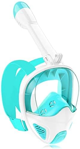 Amazon.com : Ezire Full Face Snorkel Mask for Adults Teen, Snorkeling ...