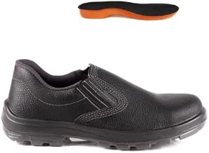 SAPATO DE SEGURANÇA BRACOL USLS4600US COURO BICO PVC PRETO C.A 28513 + PALMILHA ANATÔMICA Tamanho:43
