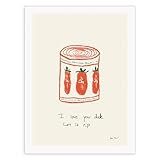 CAXIYSH Vintage Kitchen Beige Posters Retro Canvas Wall Art Prints Aesthetic Room Decor The Bear TV Show Poster for Home Restaurant Living Room 12x16inch Unframed