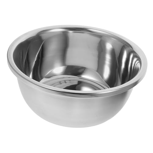 UKCOCO Tazón De Sopa De Acero Inoxidable Tazón De Almacenamiento De Sopa Tazones Grandes Para Mezclar Bol Fideos Cuenca Tazones De Cocina De Metal Cuenco Metalico Para Mezclar Silver