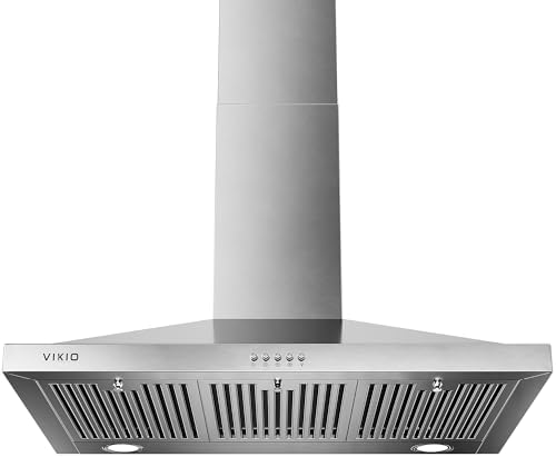 VIKIO Wall Mount Range Hood 36 inch, 600 CFM Vent Hood, Ducted or Ductless