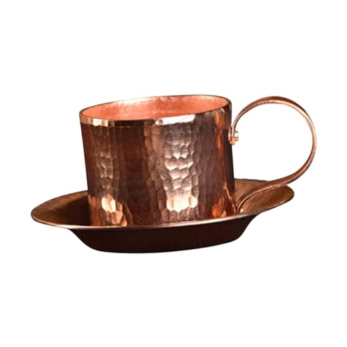 Taza de Café de Cobre Puro con Plato miniatura 7