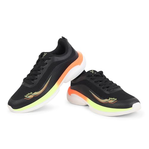 Image of YOHO RushHour Dynamiq Sports Shoes for Men |Cushioned Insole, Stylish, Casual & Sneakers for Gents | Lightweight, Anti-Skid Shoe for Gym, Walking, Running & Everyday Use-1800