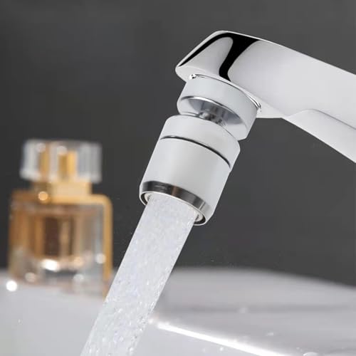 TIANLIN Strahlregler Wasserhahn, 360° Drehbar Strahlregler M22, Geeignet für Küche und Bad Wasserhahn Aufsatz, mit Adapter, Passend für Wasserhähne mit M22-Außengewinde Oder M24-Innengewinde