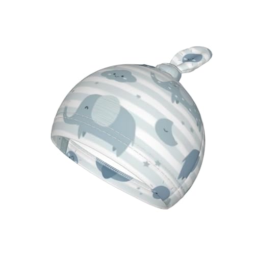 Image of Lcokin Cute Elephant Baby Stuff Swaddle Blanket Hat Set for Boys Girls, Newborn Receiving Blanket Shower Gift