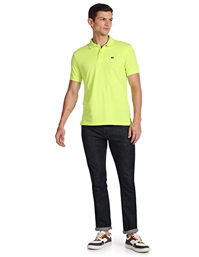 Image of Arrow Sport Solid Polo T-Shirt for Men - Regular Fit, Cotton Half Sleeves Mens Tshirt