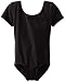 Danskin Big Girls' Short Sleeve Leotard, Black, Medium (8/10)