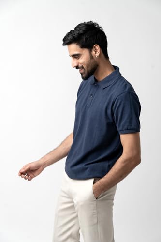 Image of Men's & Boys' Pure Cotton Polo T-Shirt - Half Sleeves, Regular Fit, Solid Plain Classic Polo Collar | Casual & Sportswear