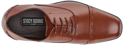 Stacy Adams Boy's Barris Cap-Toe Oxford, Cognac, 11.5 M Us Big Kid #TOP4