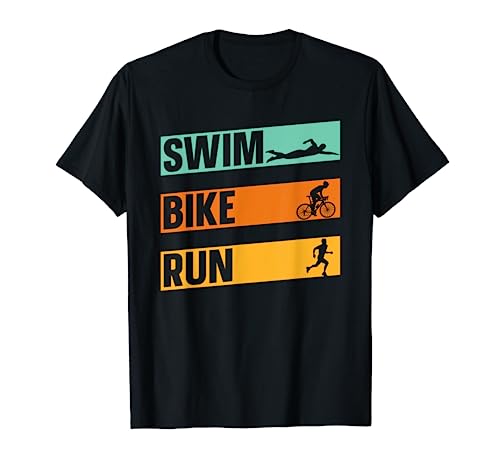 Débardeur Triathlon - Design Swim Bike Run - Léger, Coupe Classique - Pour Triathlètes Et Sportifs