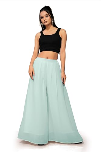 Image of Georgette Bonanza Soft Flared Palazzo (MID Waist)