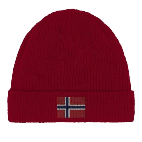 Bonnet en coton drapeau Norvège aux finitions soignées en maille douce