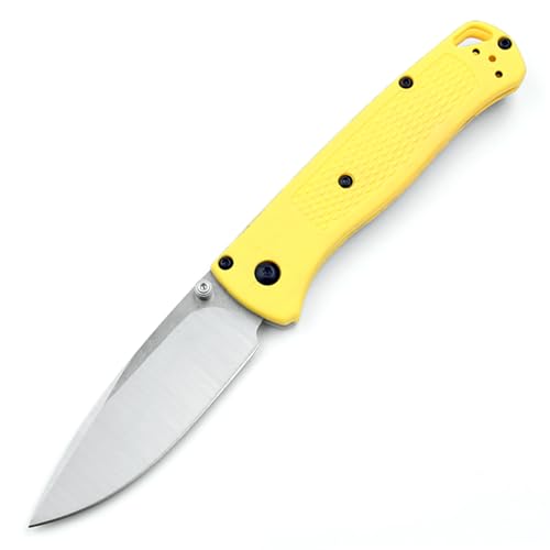 Outdoor Messer Survival Tragbar Taschenmesser Gelb stahl S30V, Robust Leicht G10 Klappmesser, EDC Tanto Messer jagdmesser, Klein scharfes einhandmesser, Einzigartig pocket folding neck knife,multitool