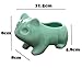 Ceramic Bulbasaur Planter Pot Succulent Flowerpot Home Office Decorative DIY Painting Art Vase (Green)