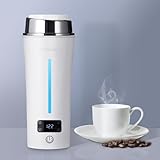 Dual Voltage Travel Kettle, 110-240V Portable Electric Kettle with LCD Display, 4 Temperature Settings, 4 Colors LED for Global Use (350ML)
