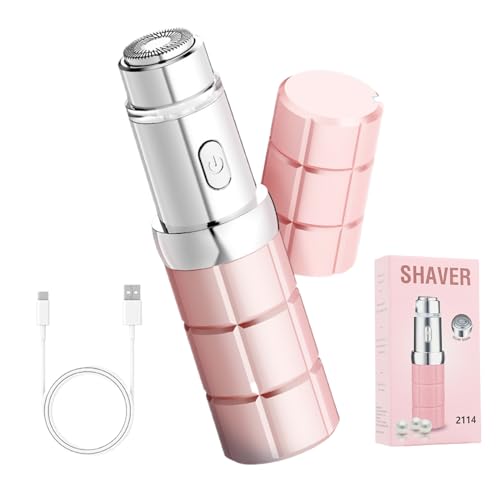 Zubehors Afeitadora Eléctrica para Mujeres,Depiladora Sin Dolor Con Forma De Lápiz Labial | Recortadora de Femenino de Viaje | Para El Rostro Piernas Brazos Belleza Íntima Viaje Aseo Salón En Casa
