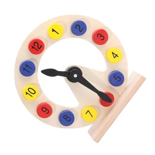 ibasenice Wooden Clock Toy Educational Toy Wooden Sorting Clock for Toddlers Years Olds