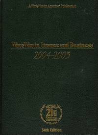 Hardcover Who's Who in Finance and Business 2004-2005 (Who's Who in Finance and Business) Book