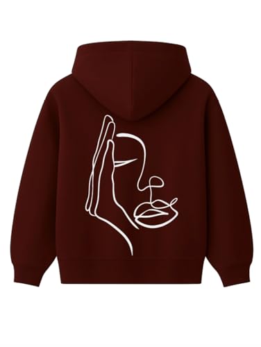 Hoodie oversize femme Rich.Art coton lourd broderie One Line