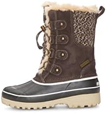 Khombu K Womens Waterproof Winter Snow Boots Nina Mid-Calf Lace-Up Rugged Non-Slip Shoes, Chesnut, 9 | Image 3