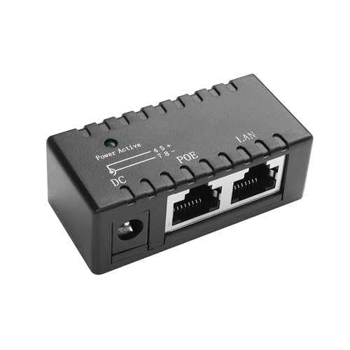 Ya en mundofriki.es: YAODHAOD Inyector POE, alimentación a través de Ethernet mediante fuente de alimentación, 12 V, 24 V, 48 V, distancia de hasta 100 m, enchufe de pared, alimentación de sobrecarga, incluye cable de CC