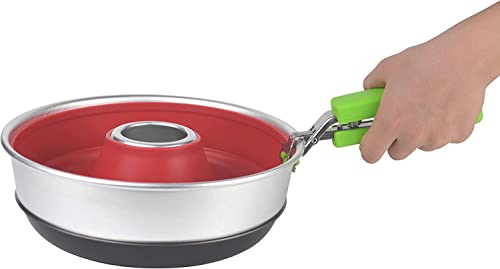 9-teiliges Spar-Set Camping Backofen |Backofen + Aufbackgitter + Silikonform + Tasche + Kochbuch + Thermometer + Sun and Ice Haltegriff passend zum Omnia Backofen