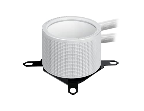 Image of ASUS ROG RYUO III 240 ARGB White Edition All-in-one AIO Liquid CPU Cooler 240mm Radiator, Asetek 8th gen Pump Solution, Anime Matrix LED Display and ROG AF 12S ARGB Fan.