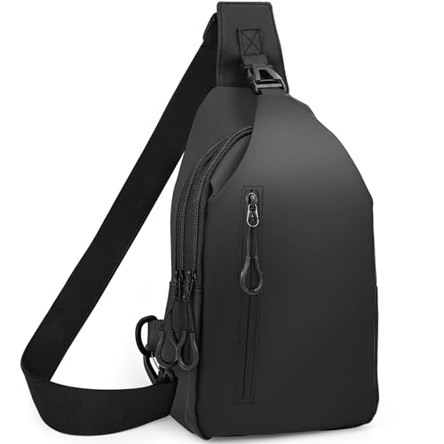 Farcauo Bolso Bandolera Mujer Hombre Mochila Pequeña Hombre Sling Bag Bandolera Hombre Bolso Pecho Hombre Piel Bolsa de Pecho Bolsos de Mujer Bandolera Mochila Cruzada con Correa Ancha