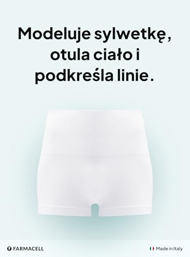 Farmacell 402 (White, XXL) Bokserki Męskie Bawełniane Modelujące Brzuch, Made in Italy
