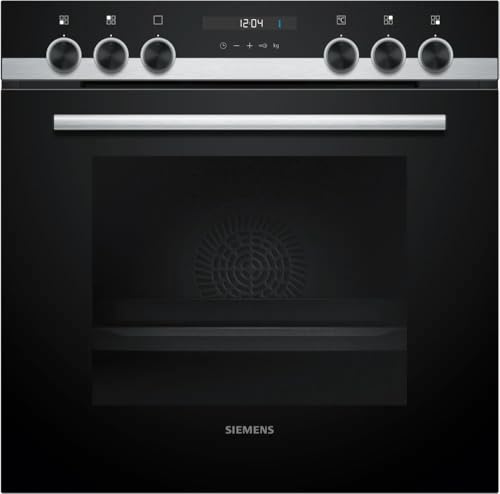 Siemens EQ521KA11 - Juego de cocina empotrable (HE517GBS3, 60 x 60 cm, aire caliente 3D, hidrólisis y placa eléctrica EA64RGNA1E, zona de asado, powerBoost, marco de acero inoxidable)