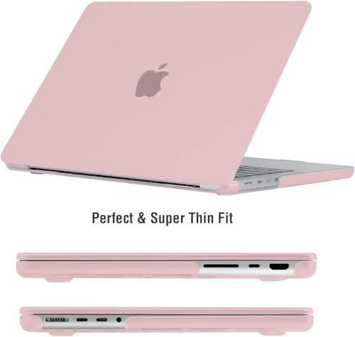 Image of EooCoo Case Compatible for New Apple MacBook Pro 14 inch M5 2026 2025-2021 M4 M3 M2 M1, A3427 A3426 A3434 A3112 A3185 A3401 A2918 A2992 A2779 A2442 Pro /Max, Laptop Plastic Hard Shell Cover, Matte Pink
