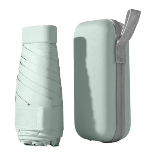 Kznifmk Paraguas Compacto Tipo Cápsula, de Doble Uso para Clima Soleado y Lluvioso, Liviano, Portátil, con Protección Solar, Ideal para Viajar B