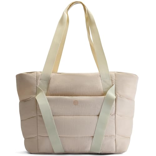 Axcone Women's Yoga Tote Bag with Luggage Sleeve & Mat Straps - Gym Work Bag for Office, Commute, Sports,Travel