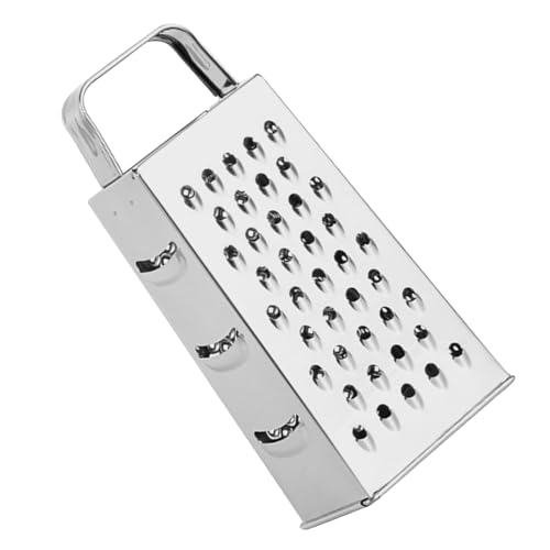 SHINEOFI Râpe Multifonction Inox 4 Faces 23 Cm, Trancheuse à Légumes et Pommes de Terre, Râpe à Fromage et Légumes Cuisine, Ustensile la Cuisine Professionnel, Nettoyage Facile, Usage