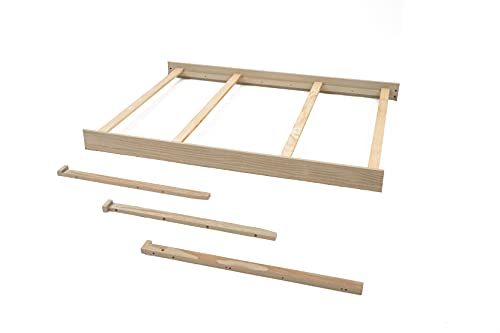 Image of Full-Size Conversion Kit Bed Rails for Sorelle Crib & Changer Combos - Solid Wood Rail - Toddler & Adult Rail for Full-Size Beds - Nursery & Baby Furniture (Heritage Fog, Brittany Crib & Changer)