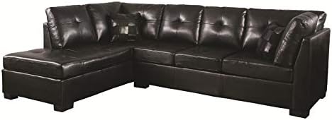 Darie Sectional Sofa with Left-Side Chaise Black